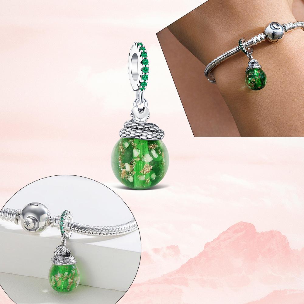 Copper Luminous Glass Charm Beads Are Suitable For Original Bracelet Diy Jewelry Making Design Women'S Gifts