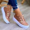New large size casual single shoes  European and American round head platform casual casual  shoes