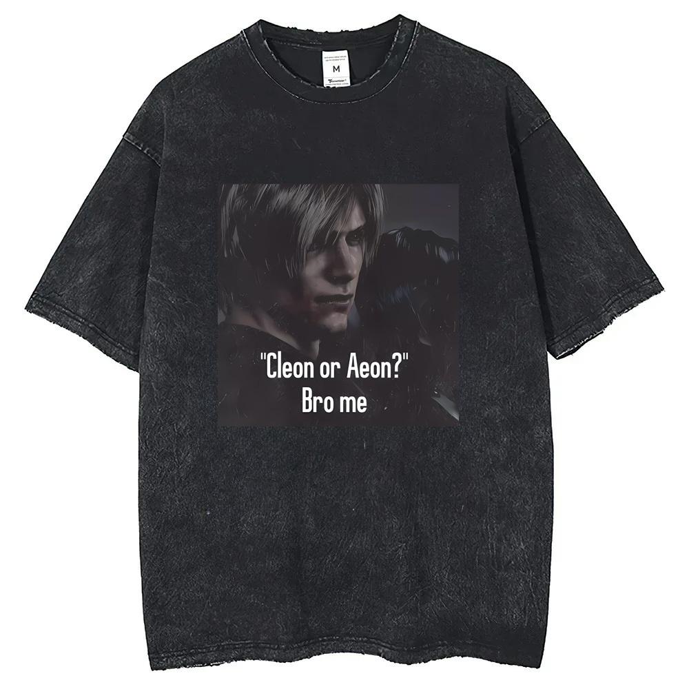 leon kennedy Cotton High Quality EU Size tshirt comic summer anime men top comic man clothing