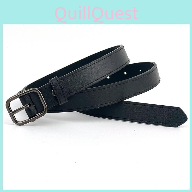 Minimalist Ladies Leather Waist Belt With Alloy Pin Buckle For Office And Daily Use