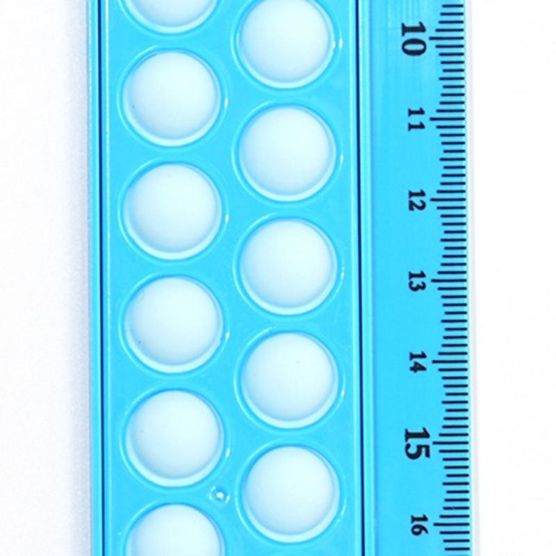 2Pieces Multifunction Ruler Novelty Drawing Ruler Measuring Tool Decompression Toy Ruler for Students Office Workers
