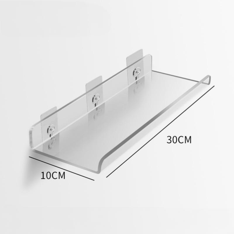 Acrylic Shelf For Wall Storage,Floating Bookshelves,Display Shelf Organizer For Bathroom,Bedroom,Living Room,Kitchen,Room Decor