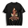 Outdoor Camping Bonfire Landscape Print Casual T-Shirt Pure Cotton T-shirt