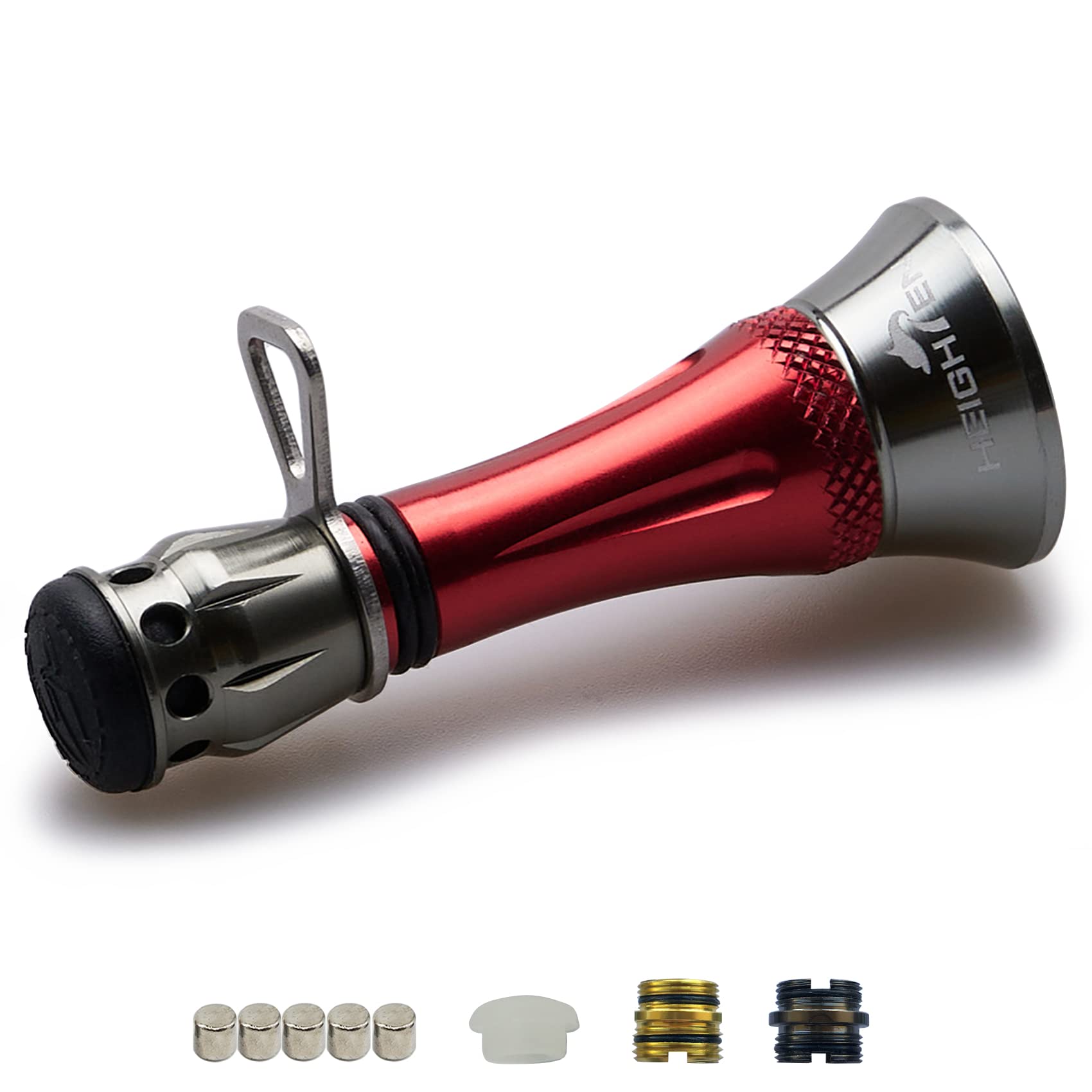 

Подставка для катушки HEIGHTEN 48 мм, индивидуальный балансир, светящаяся спиннинговая катушка Shimano Daiwa, универсальная регулировка, держатель крючка, стопор лески 7-12 г (красный)