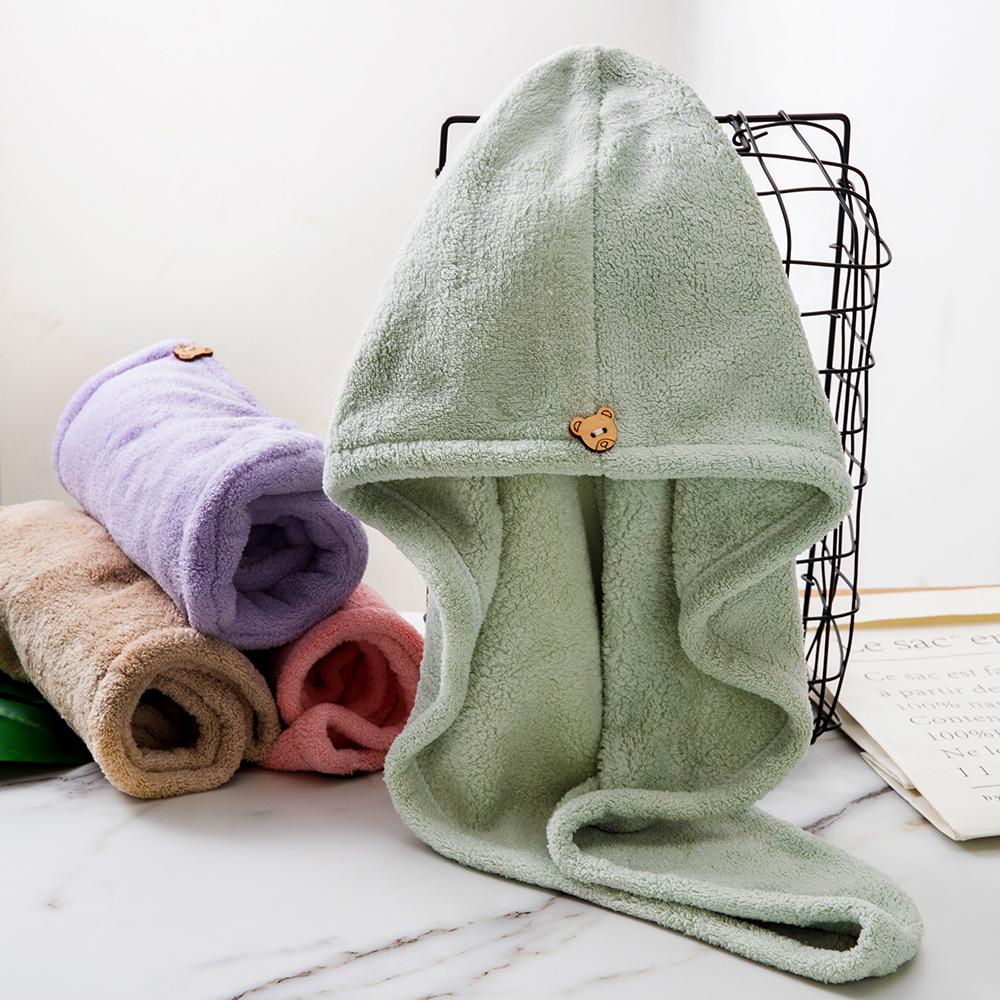 Women's Quick-Dry Super Absorbent Hair Wrap Towel: Thickened Bath Cap for Hair Drying