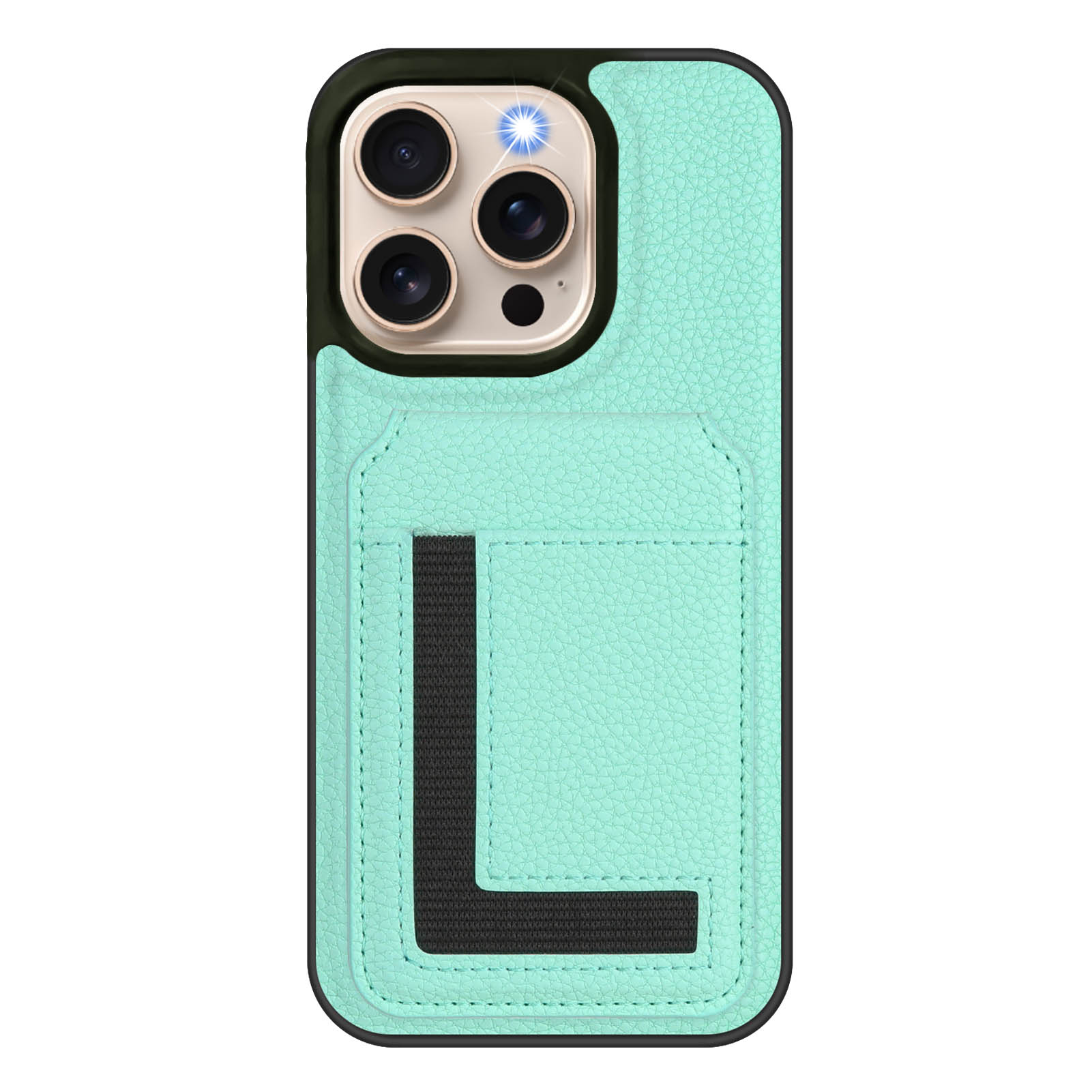 

For iPhone 16 Pro Max Magnetic Case TPU + PU Leather Phone Back Cover with Detachable Card Holder A