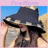 Cotton Patchwork Sun Hat With Wide Brim For Summer Beach And Outdoor Activities