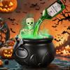 Sets Witch Cauldron Decoration With Magic Levitation Potion Bottle And Atomizer Dark Plastic Magic Basin Suitable for Halloween