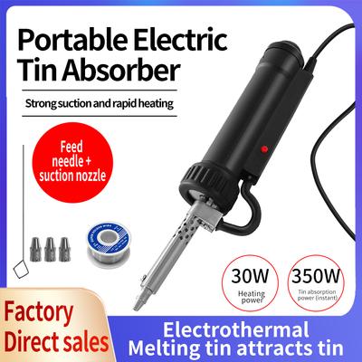 BBT580 Automatic Vacuum Desoldering Pump With 3 Suction Tip Electric Vacuum Suction Tin Sucker Gun for Tin Removal and Soldering