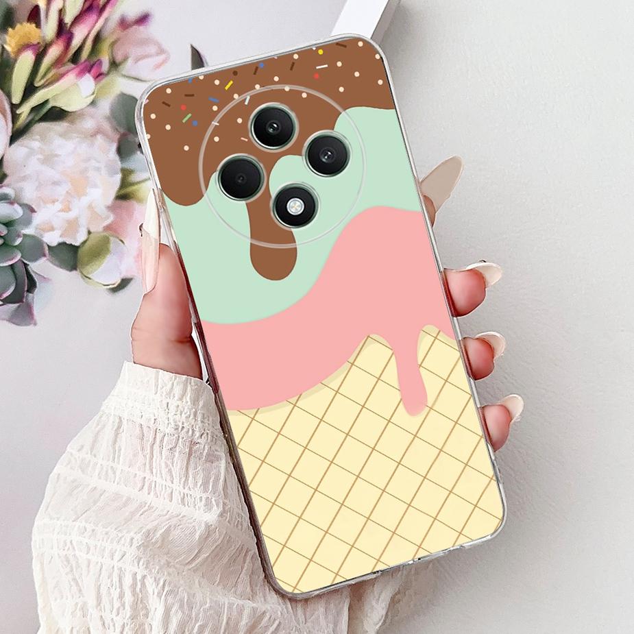 For Oppo Reno 12F 5G Case Reno12 FS CPH2637 Colorful Flowers Painted Cover Soft Silicone Case For Oppo Reno12 F 4G Reno12F Shell
