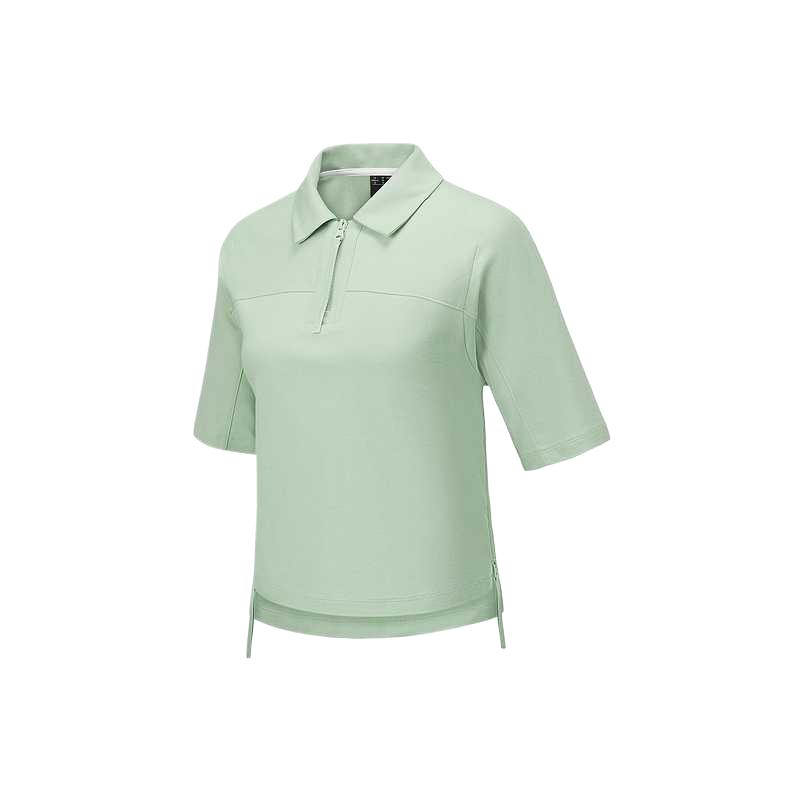 Skechers Fashionable Versatile Trendy Short Sleeve Polo Shirt Women tops Seafoam-Green P225W109-03P1 L