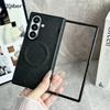 For Samsung Z Fold 7 Tempered Glass Screen Protector Cellphone Case Classic Leather Magnetic Cover For Galaxy Z Fold 6 5 4 3 5G