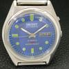 VINTAGE ORIENT AUTOMATIC 46943 JAPAN MENS BLUE COLOR DIAL WATCH a700617-5 R204-a700617