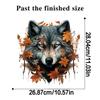 Thanksgiving Maple Leaf Wolf Head Stickers Self Adhesive Wall Decoration for Bedroom Door Bedhead Background Home Decore