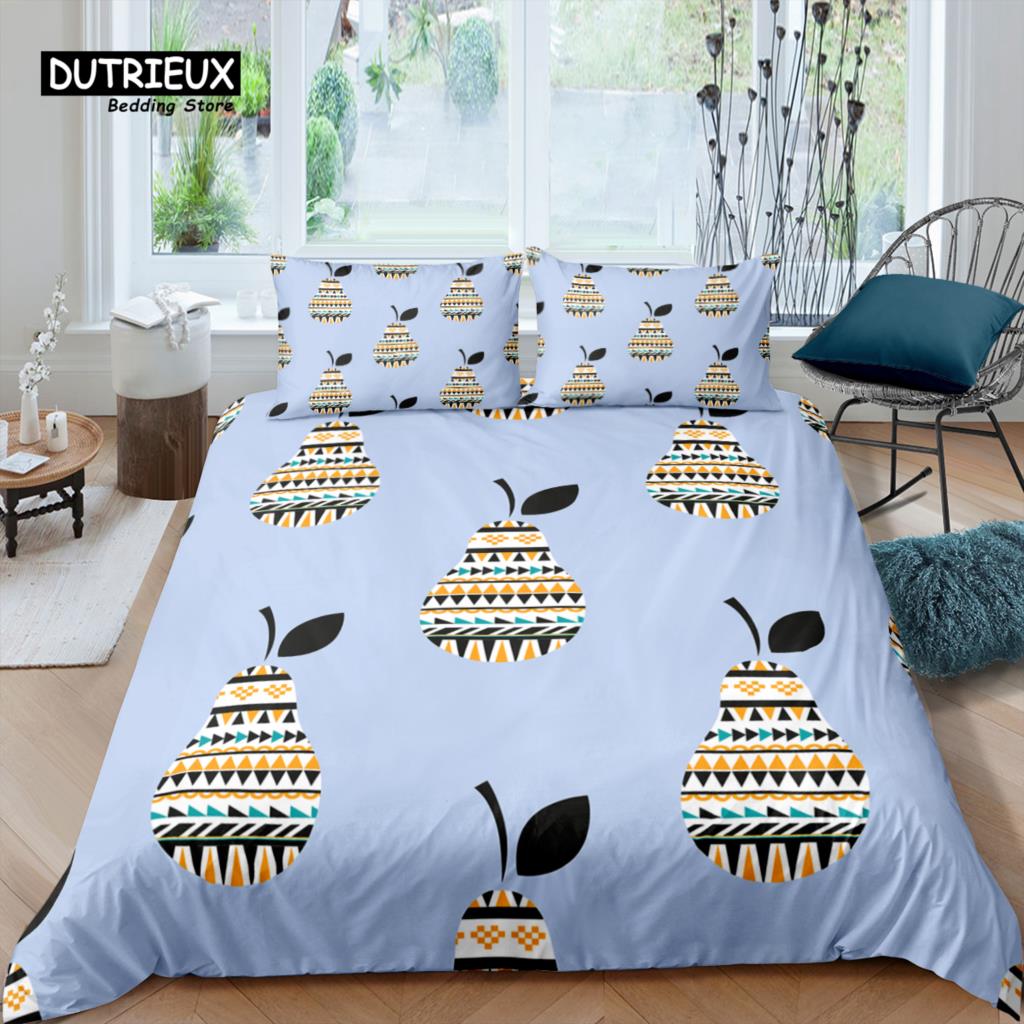 

Home Living Luxury 3D Pineapple Bedding Set Fruit Duvet Cover Pillowcase Queen and King EU/US/AU/UK Size Comforter Bedding (135x200cm)