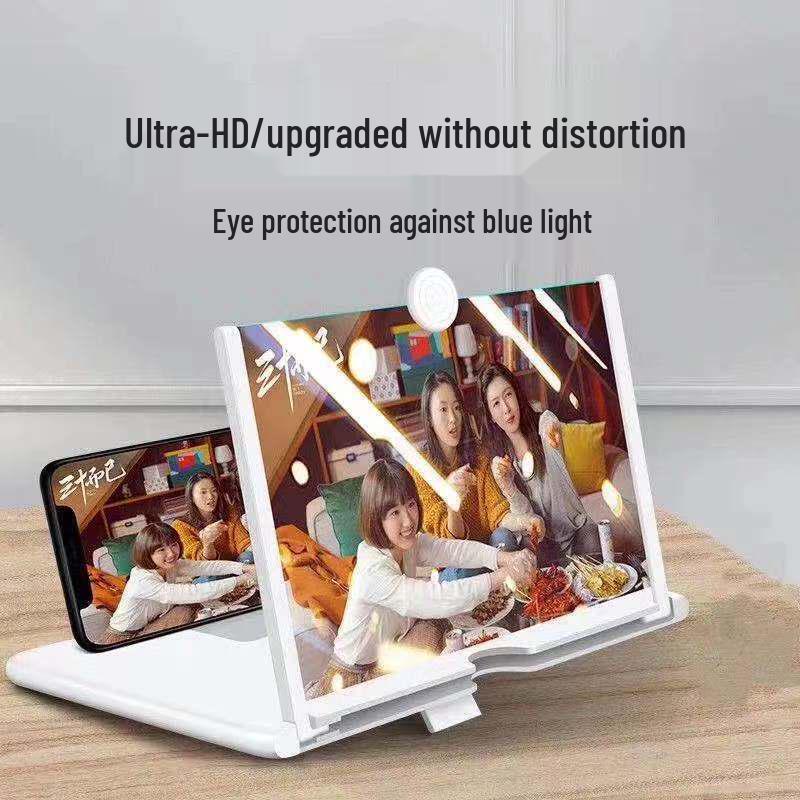 Enhanced Mobile Phone Screen Magnifier for Eye Protection - HD Ultra-Clear Display with Blue Light Filter and Adjustable Bracket.