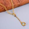 Fancy Natural Ethiopian Opal Chain Electroformed Necklace Jewelry Gold Finish V-81