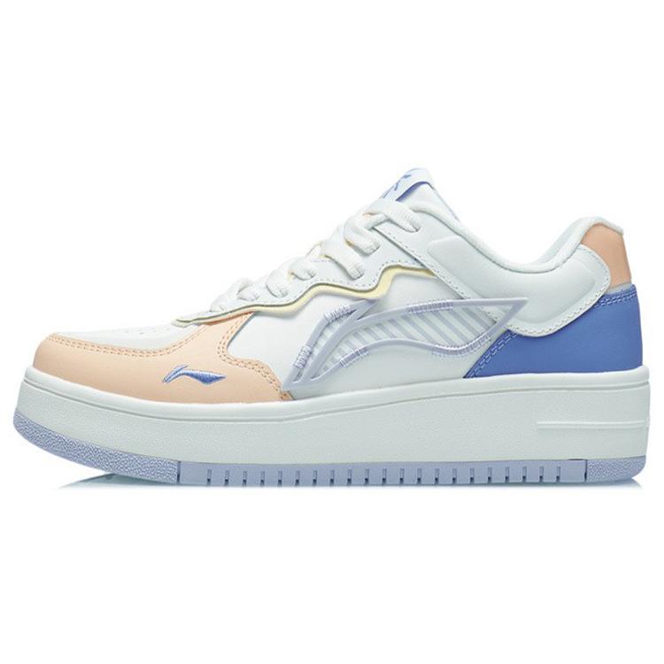 New LiNing Rise The Phoenix Anti Slip And Wear Resistant Lightweight Low Top Skateboard Shoes Women's Mist White AGCT380-1