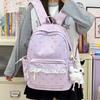 Schoolbag Korean Version Sweet Star Backpack Student Lightweight Large-capacity Schoolbag Nylon Cloth Water-proof Junior High School Backpack