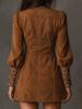 V-Neck Embroidered Mini Bodycon Dress for Women - European & American Style 2025