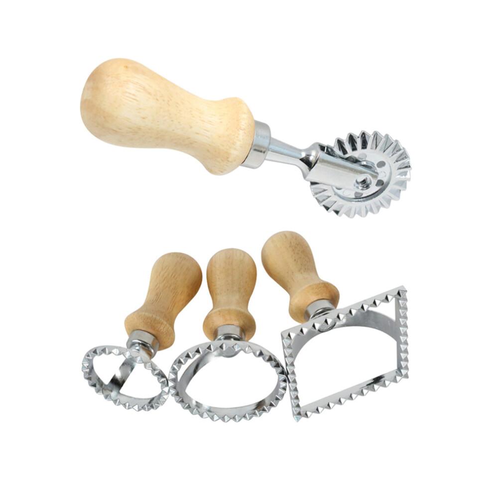 Unbranded 4 Pcs Ravioli Cutter Wheel Pastry Wheel 13.3x3.3x2.7cm