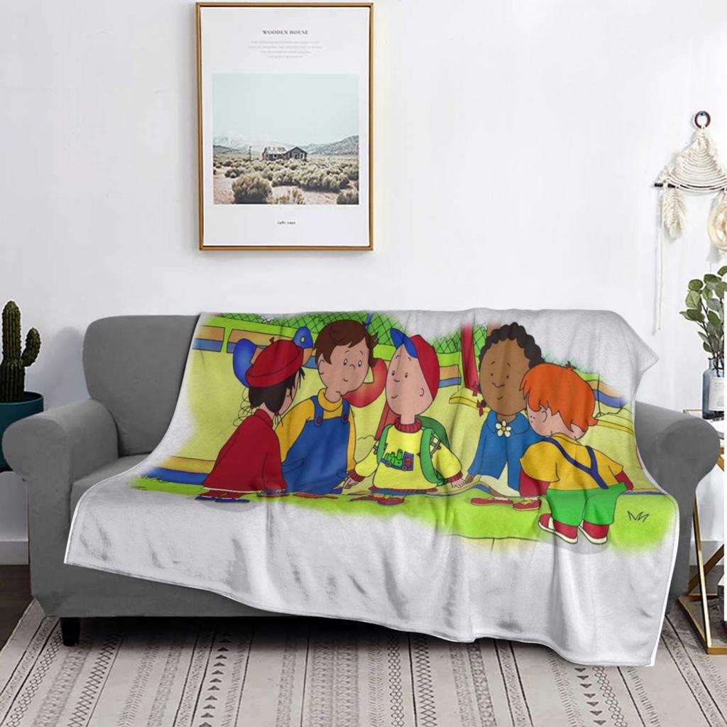 Caillou, Caillou And Dog Blankets Soft Warm Flannel Throw Blanket Bedspread for Bed Living Room Picnic Travel Home Sofa