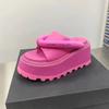 Fashion Open Toe Women Wedge Sandals Thong Flip Flops Platform Slippers Summer Beach Outdoor Slides Woman Height Increased Sandles