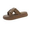 Cool slippers women's summer wear with skirt 2025 new platform casual beach sandals fashion pregnant women one-word
