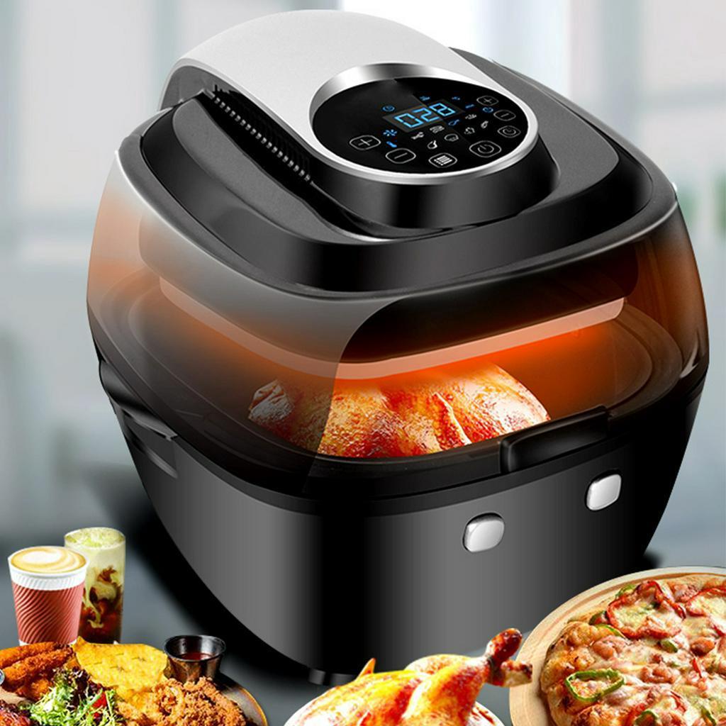220V 6L Health Fryer Cooker Smart Touch LCD Airfryer Pizza Oil free Air Fryer 1500W Multi function Smart Fryer for French fries