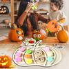Latests Models Pumpkin Shaped Wooden Dessert Tray Halloween Thanksgiving Home Kids Favors Fruit Serving Happy Party Decoration