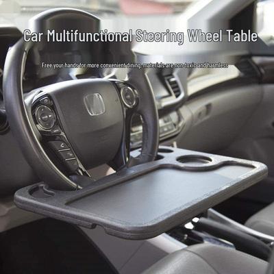 Multi-Functional Car Steering Wheel Tray & Laptop Stand with Cup Holder