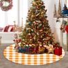 Yellow Plaid Christmas Decoration Tree Skirt