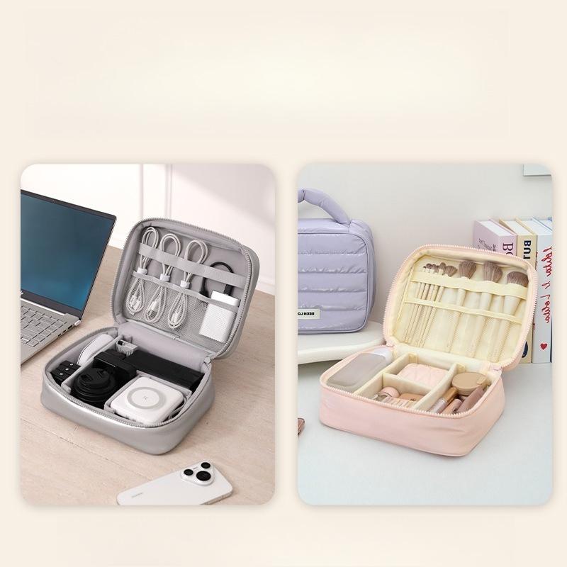 New Large Capacity Data Cable Storage Bag Travel Portable Charger Digital Products Organizer Multifunctional Cosmetic Bag