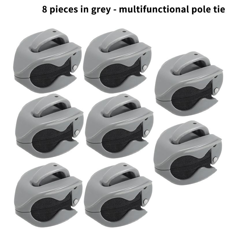 Neu 2-8 Stück Tragbarer Angelrutenhalter Angelruten-Fixierer Wandmontierte Angelruten-Gurte Klemme Multifunktionale Rutenhalter-Werkzeuge