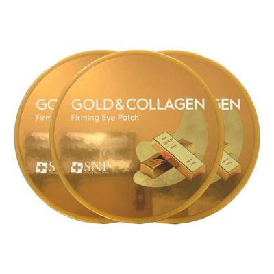 Gold Collagen Eye Patch - Firming & Revitalizing Hydrogel Mask for Dark Circles and Wrinkles (60 Patches X 3 Pack / 1.4g Per Patch)