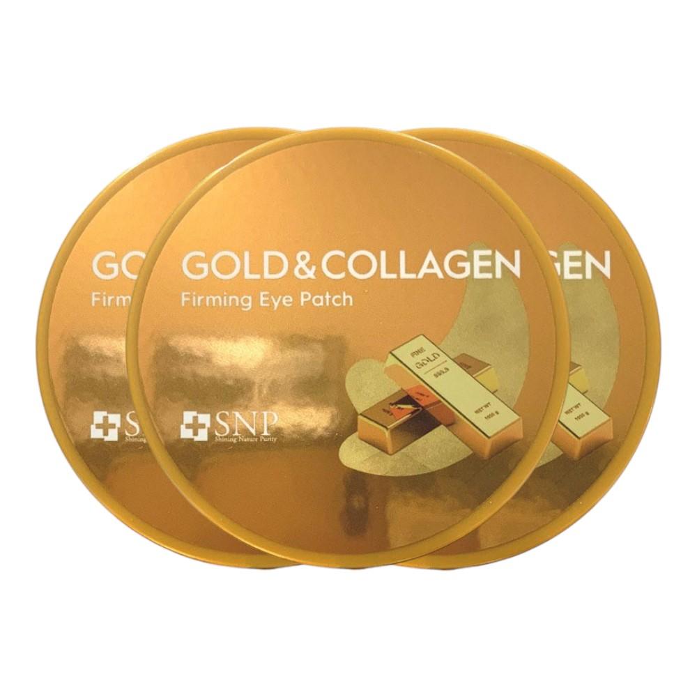 

SNP Gold Collagen Eye Patch - Firming & Revitalizing Hydrogel Mask for Dark Circles and Wrinkles (60 Patches x 3 Pack / 1.4g per patch)