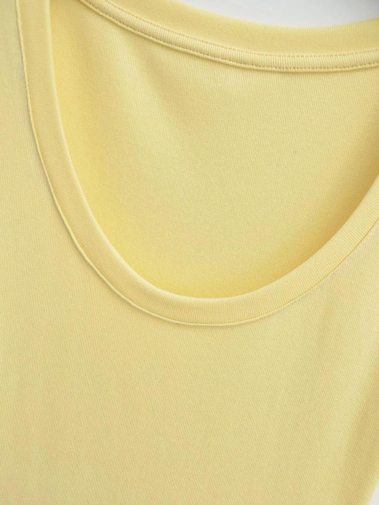 Summer Women's European & American Style Sexy U-Neck Slim Fit Short Sleeve T-Shirt