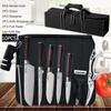 WXCOO Japanese Knife Set with Knife Bag Kitchen Knives Damascus Laser Fish Fillet Meat Cleaver Fruit Peeler Santoku Cutter