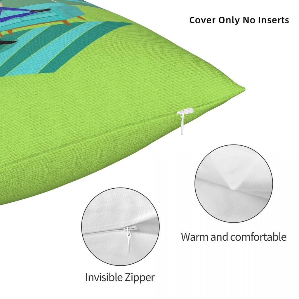 Retro Romantic Gay Couple Pillowcase Polyester Linen Velvet Printed Zip Decor Sofa Seater Cushion Cover