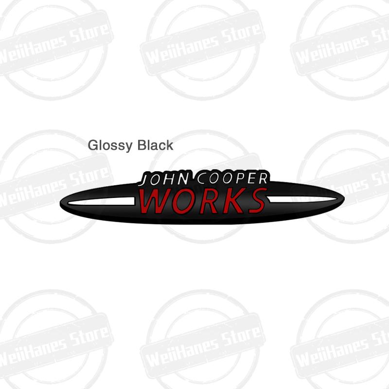Metallo Per John Cooper Works Mini Cooper S JCW R56 R57 Countryman Clubman Paceman Adesivo Griglia Emblema Badge Carrozzeria Posteriore Bagagliaio Auto