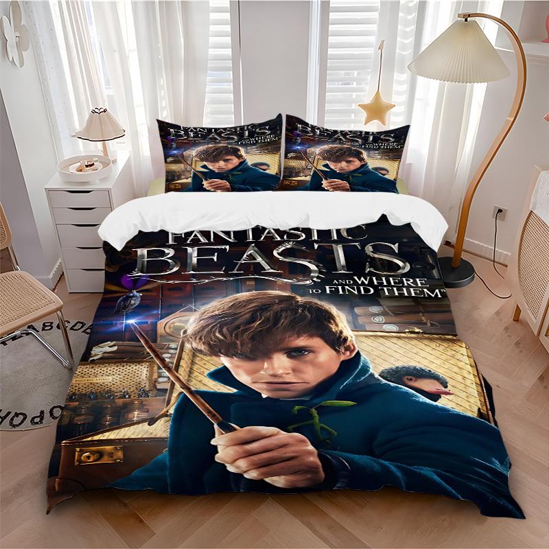 3pcs Fantastic Beasts Cover Set,Soft Comfortable Duvet Cover,Guest Room (1*Duvet Cover + 2*Pillowcases, Without Core) Yy251024051