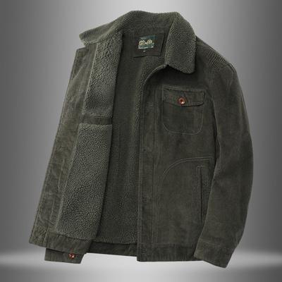 Corduroy Jacket Men 'S Autumn And Winter Loose Wild Plus Velvet Suit Jacket Men 'S Business Casual Suits