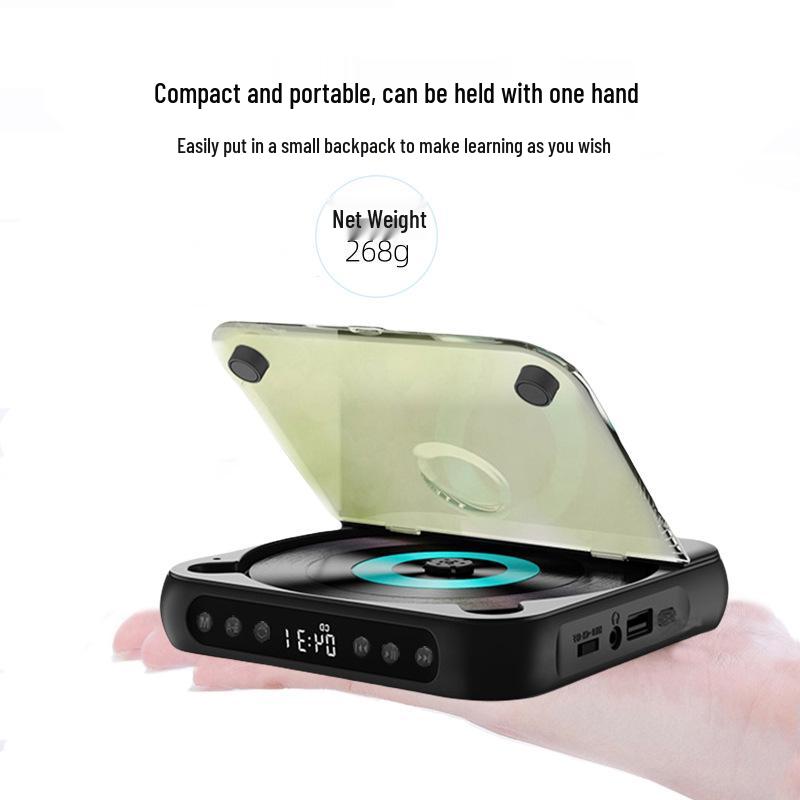 Portable Audiophile CD Player with Repeater - Lightweight Walkman for Student English Listening