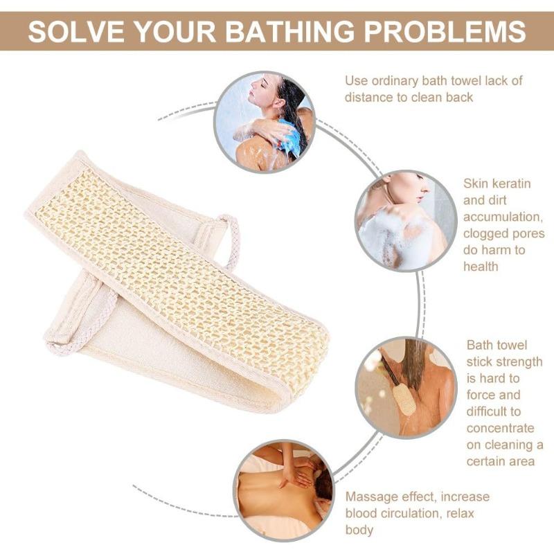 1Pcs Exfoliating Back Strap Baths Shower Body Scrubber Brush Personal Cleaning Tools Back Strap Bodys Skin Health Cleaning Tools