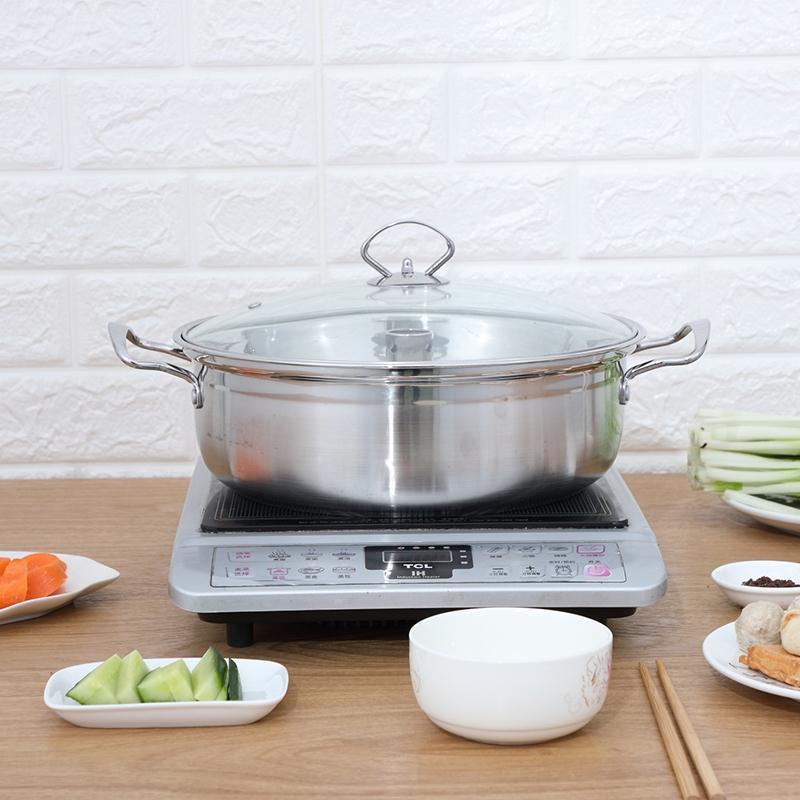 Stainless Steel Dual-Use Seafood Steamer Pot for Gas & Induction Cooktops.