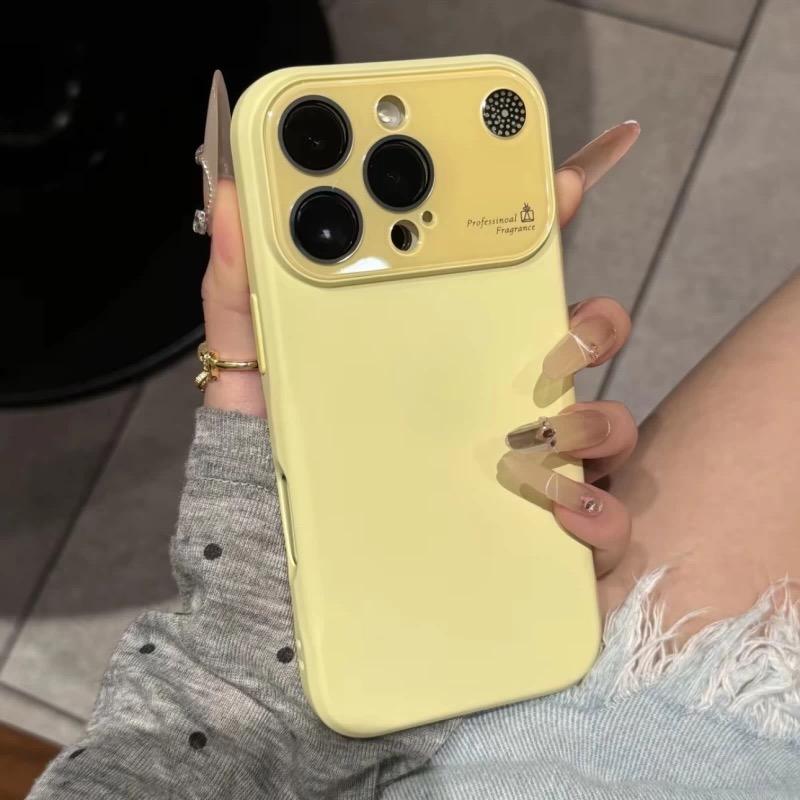 Liquid Silicone Soft Phone Case With Lens Fragrance Protection For iPhone 16 15 Plus 14 13 17 Pro Max 11 Plain Shockproof Cover