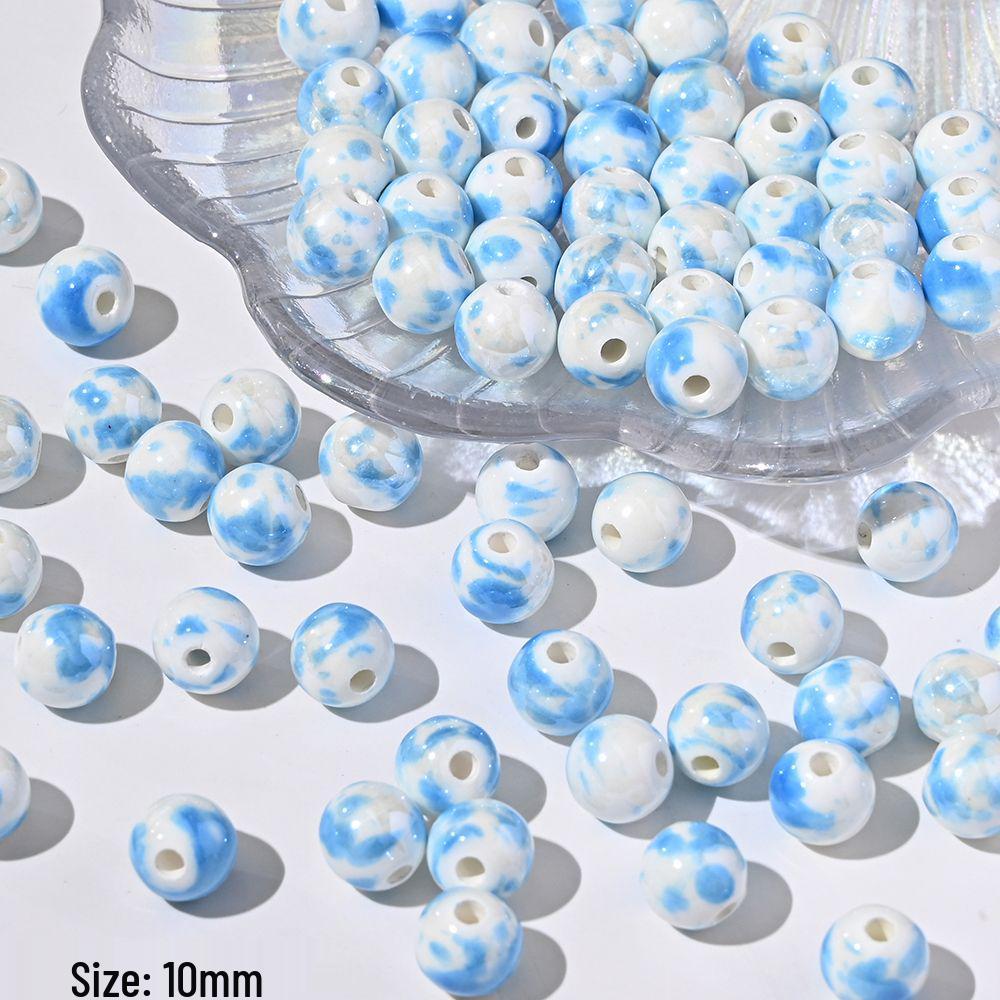 Blue Series Japanese Ceramic Seashell & Heart Beads for DIY Jewelry