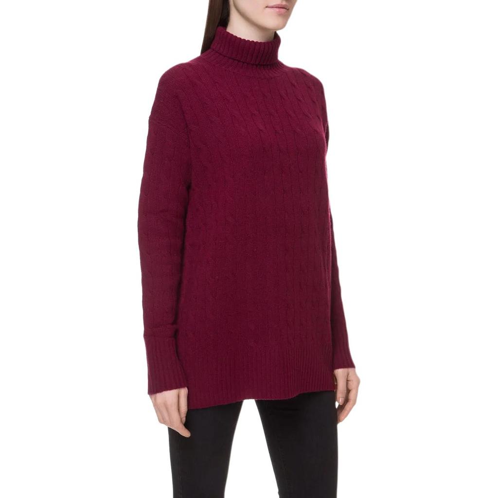 Polo Ralph Lauren Solid Color Chunky Knit Turtleneck Oversized Wool Cashmere Blend Sweater Women sweater 211763841-002