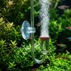 Diffusore di CO2 con Ventosa Finitura in Metallo Lucidato, Basso Profilo, per Acquari Piantumati