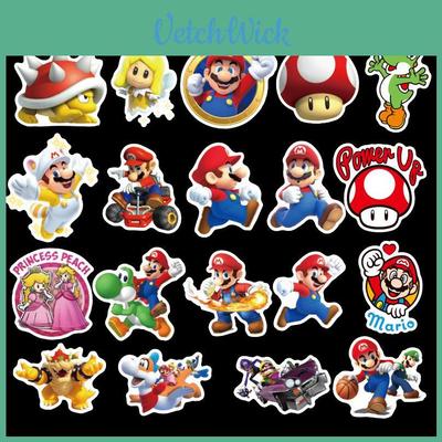 100 ks Super Mario Bros Princezna Kawaii Poznámkové Samolepky Odolné Voděodolné Sběratelské